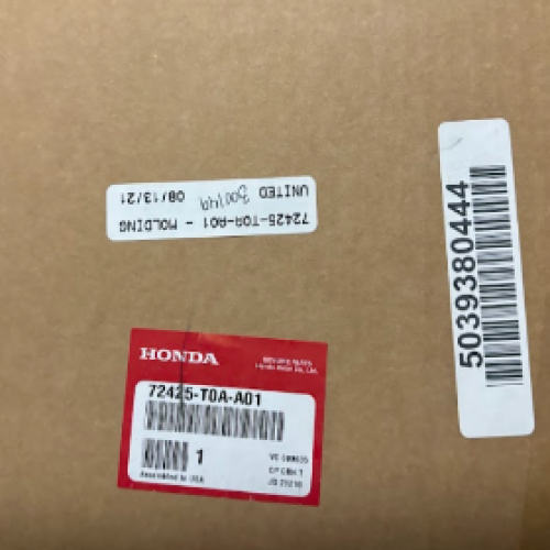 Genuine Honda 72425-TLA-A01 Molding Assy., R. FR. Door Sash